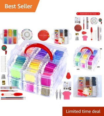 Creative 188-Count Embroidery Floss Set for Kids & Crafters - Complete Kit