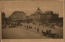 Munich, Germany Munchen-Karirplatz mit alten Justriplazt u. Nurnanbrunnen