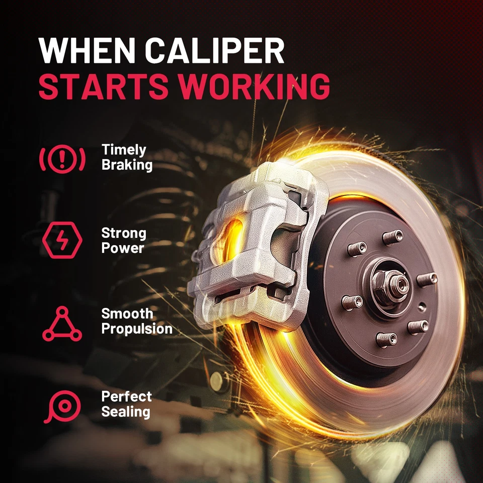 2pcs Brake Calipers Rear L+R 5011975AA For 99-04 Jeep Grand Cherokee WJ l6 4.7L Foto 3 de 4