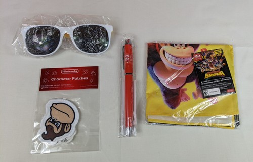 2025 Nintendo Switch 2 Launch Promo Swag Tote, DK Sonnenbrille Bandana Lanyard Pin - Bild 2 von 19