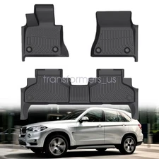 TPE Floor Mats Liners All Weather For 2014 2015 2016 2017 2018 BMW X5 5 Seats
