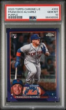 2023 Topps Chrome Logofractor Francisco Alvarez Rookie Purple Refractor PSA 10