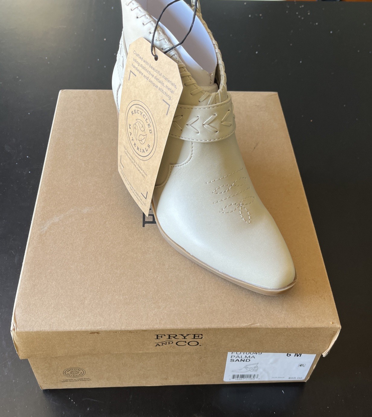 Women’s Frye And Co.  Palma Sand Ankle Boots New With Box. Size 6M