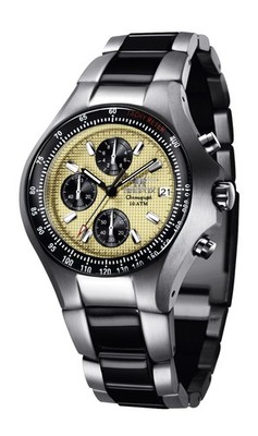 FIREFOX GLADIATOR Armband Herrenuhr Chronograph Quarz S11 sandfarben beige 10ATM