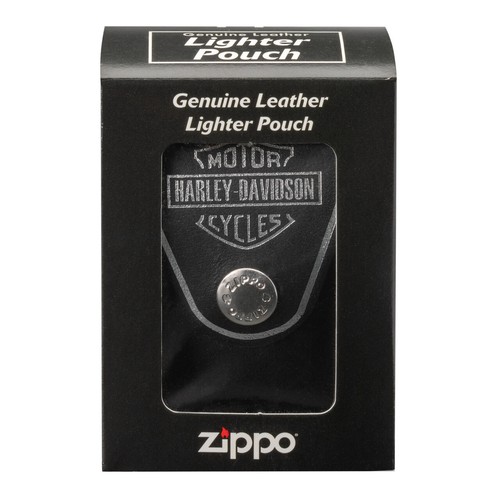 Nuevo ZIPPO Harley Davidson Encendedor Bolsa Cuero Negro Genuino AU Stock - Imagen 3 de 5
