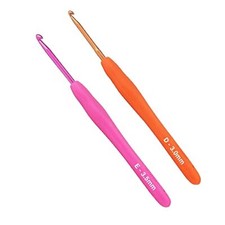 3.0mm and 3.5mm Crochet Hook 2pack Size Crochet Hook Aluminum Soft Grip Rubber