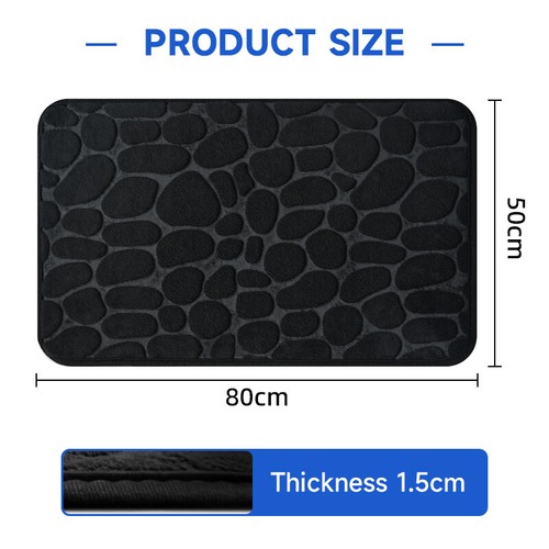 Non-Slip Absorbent Bath Shower Mat Rug, Super Soft Chenille, Machine Washable - Picture 23 of 30
