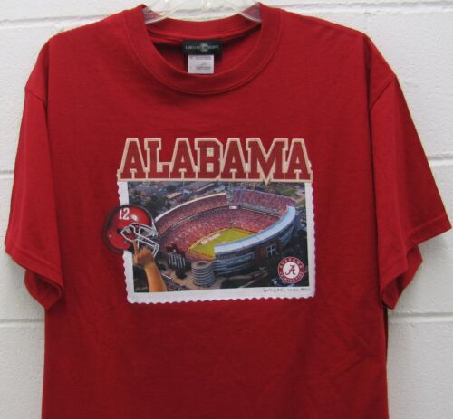 Alabama Crimson Tide HD Men's Litho Embellished Tee T Shirt NCAA Red L Large New - Picture 2 of 10