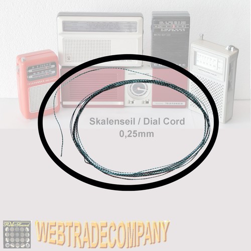 Scale rope cord dial cord 0.25 mm for small radios Grundig Telefunken