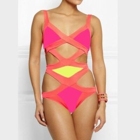 Agent Provocateur Mazzy Red Pink Swimsuit AP2 Small NWT *SALE*