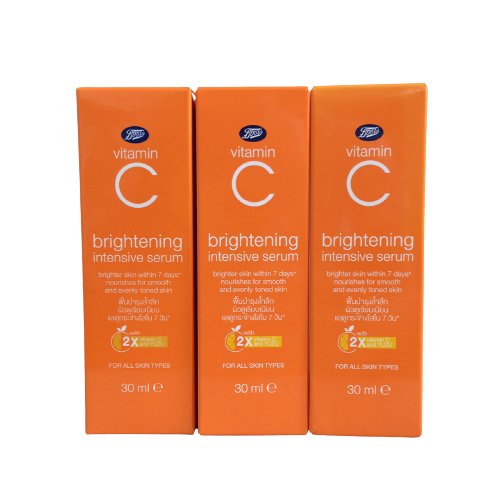 4 Pcks. Boots Brightening Intensive Serum 2 x Vitamin C/ Best for All