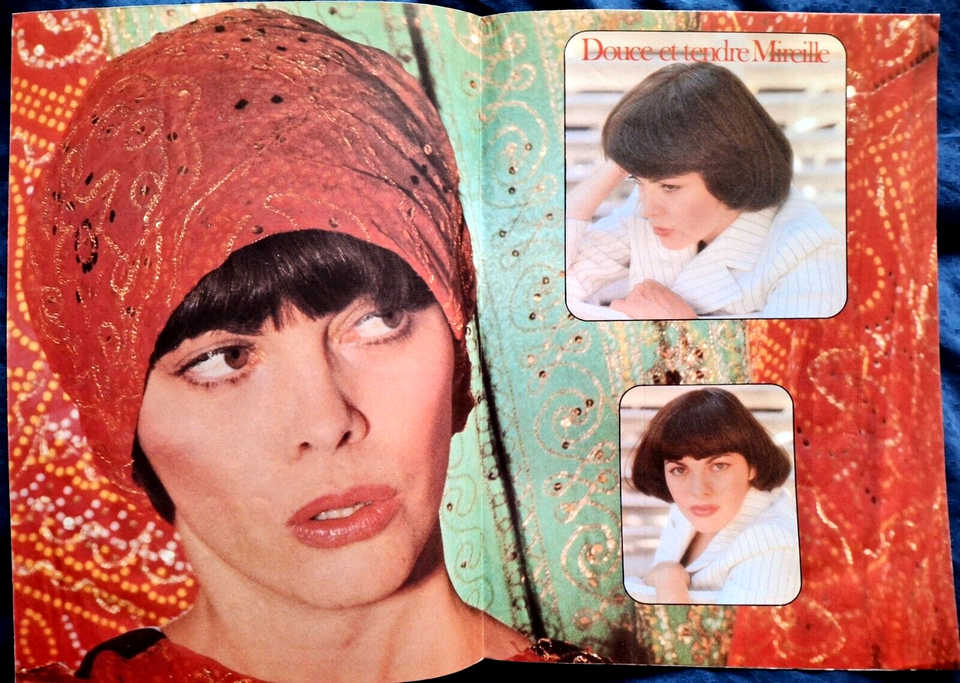 MIREILLE MATHIEU Rare France Poster Program, 8 Pages 30x21cm, 2 Posters ...