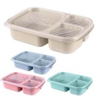 Salad Container For Lunch Heat Proof Bento Holders With 3 Sections Valuable