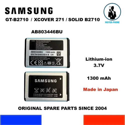 ORIGINAL BATTERY AB803446BU SAMSUNG GT-B2710 X COVER 271 SOLID B2710 1300mAh OEM