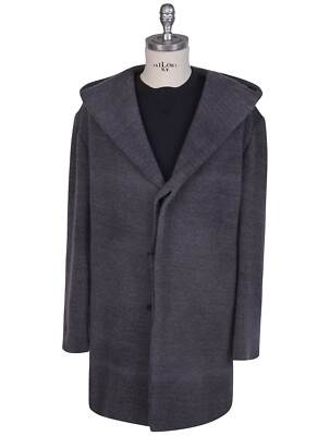 Kiton Knt Gray Wool Cashmere PL Overcoat TC576 Man