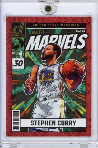 Stephen Curry #9 Net Marvels Red Fireworks /55 - 2024-25 Panini Donruss