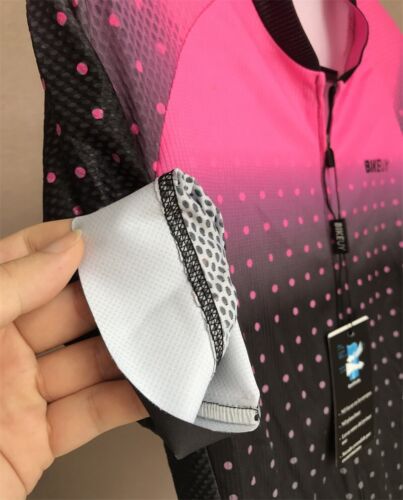 BIKEUY Mujer Ciclismo Jersey Rosa Banda Antideslizante Pro Bicicleta Ropa Talla M - Imagen 5 de 5