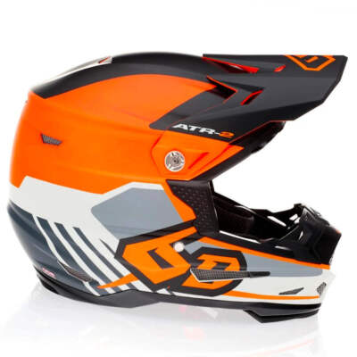 6D ATR-2 MX Helm Target Neon Orange