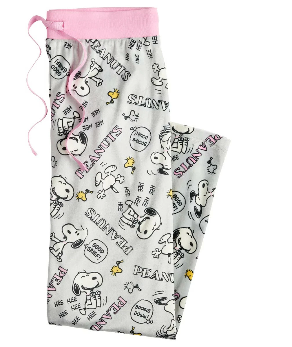 Peanuts SNOOPY Womens S-3X Minky Fleece Sleep Lounge Pajama Pants | eBay