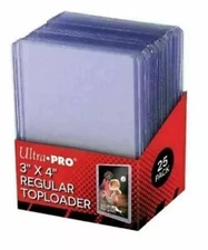 25 Ultra PRO Top Loaders 3" x 4" Regular 35pt - Free Shipping - Hard Cases