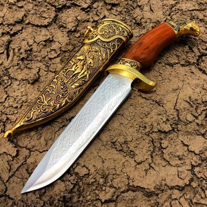 Details About 11 Gold Colored Eagle Dagger With Sheath