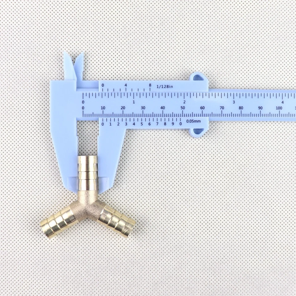 3Pcs 3/8" Y-3 Way Brass Hose Barb Fitting Pipe Tubing Splicer Fuel Water Gas Air - Image 3 of 4