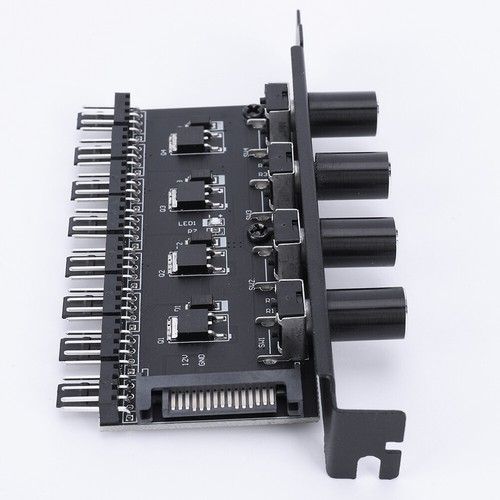 PC Chassis Fan Hub SATA Adapter PWM Hub Speed Controller 8 Channel 4 Knob - Afbeelding 9 van 10