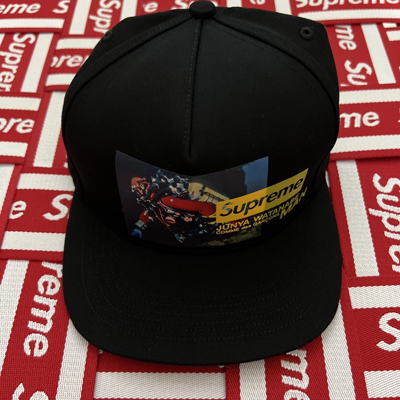 Casquette Supreme Junya Watanabe CDG Man Nature 5 panneaux!!!!!!!!Noire!!FW21!BNWT!!!!!!!