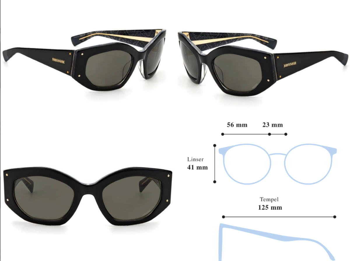 Missoni Classic Women\'s Black Sunnies Sunglasses with Case GUC Missoni Eyewear Round Black Sunglasses | Wardrobe Icons main image 3