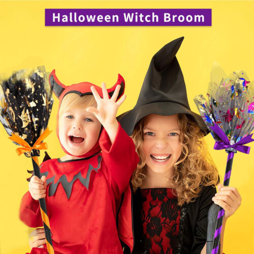 Halloween Witch Broom Halloween Wicked Flying Broom Prop Detachable applied