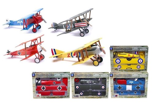 New Ray 1:48 Military Bi-Planes Model Kit Classic Planes 4 Styles