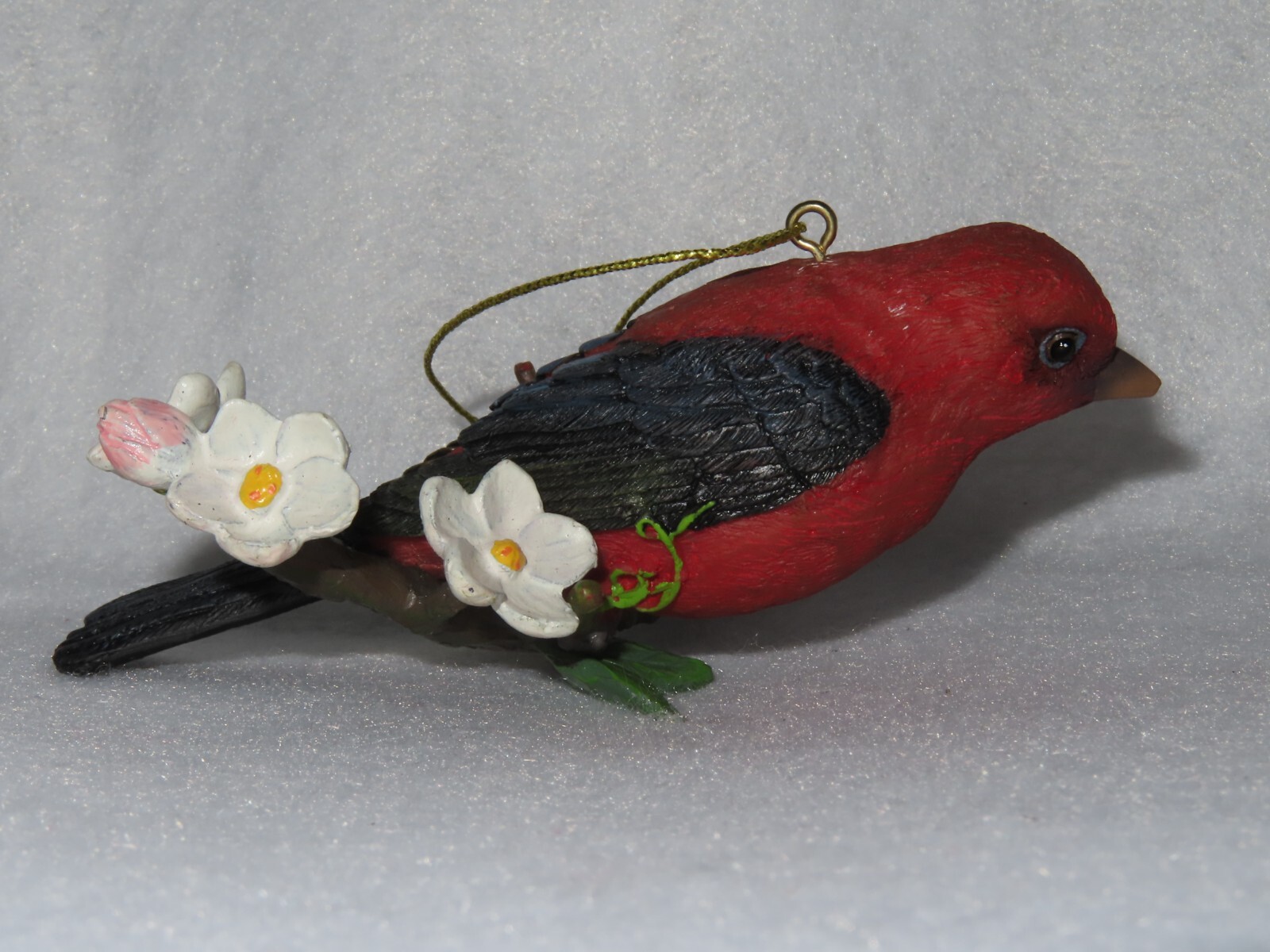 Scarlet Tanager Danbury Mint Songbird Christmas Ornament Mint W/ Card