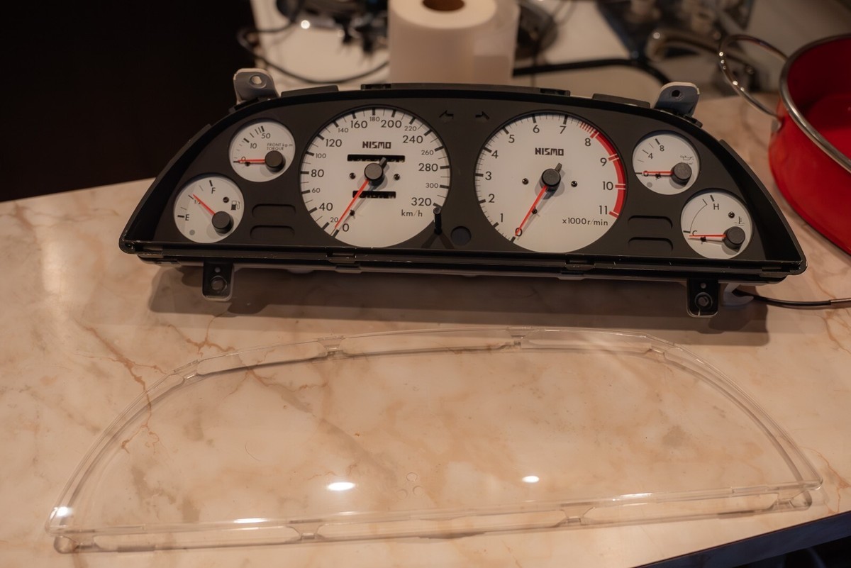 Old Logo Nismo R32 Skyline GTR 320KM 11k RPM Gauge White face | eBay