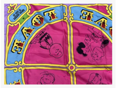 ヴィンテージPEANUTS スヌーピー LOVE 大判スカーフ 70s Determined Peanuts Snoopy love scarf 31 x 31