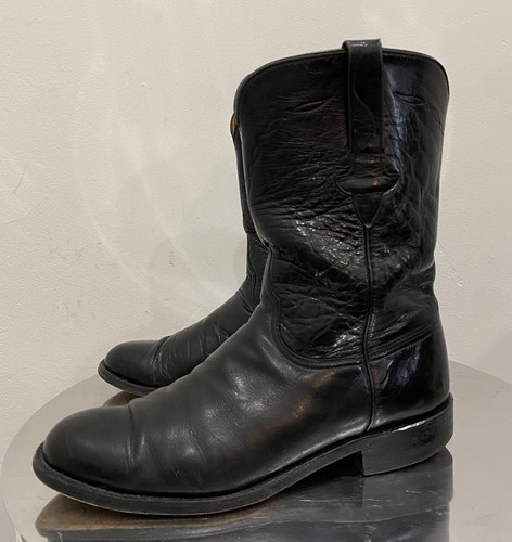 Men's Lucchese Bannock Goat Boots Black 