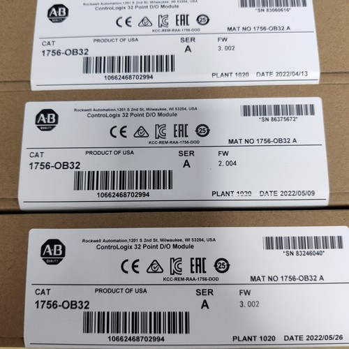 Allen-Bradley 1756-OB32 SER A ControlLogix 32 Point D/O Module AB 1756OB32 PLC - Picture 2 of 11