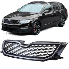 Sport Kühlergrill Schwarz Chrom passt für Skoda Octavia 5E Vorfacelift 12-17
