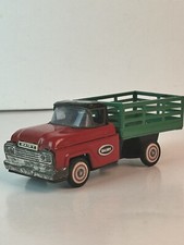 Made In Japan Tin Friction Ford Dairy Stake Truck, Nice Original