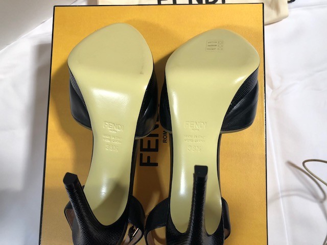 Women's NIB FENDI Black Platform High Heels Shoes Size 8 | eBay