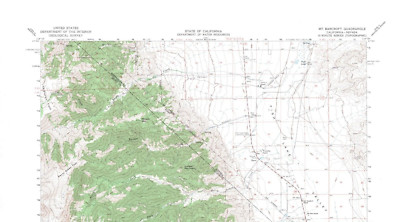 Mt. Barcroft Quadrangle California-Nevada 1962 Topo Map USGS 1:62500 Topographic