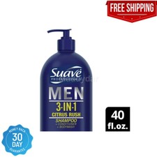 Suave Men 3 in 1 Shampoo Conditioner Bodywash Citrus Rush 40 oz 0.32 per gallon