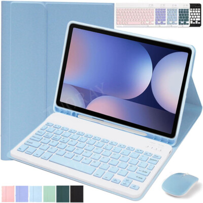 Keyboard Case Mouse For Samsung Galaxy Tab A9+ S10 FE/S9 FE S9 S8 S6 Lite Tablet