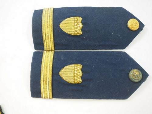 Coast Guard (USCG) Hard Shoulder Board Male Ensign Bullion Shoulder Boards Vinta - Picture 2 of 4