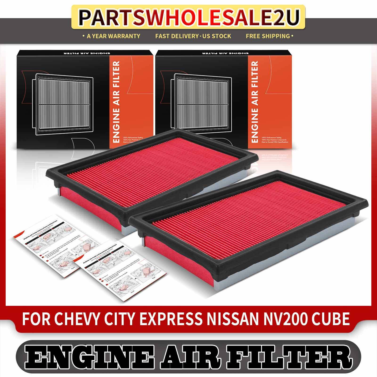2x Engine Air Filter for Chevrolet City Express Nissan Cube NV200 Versa Infiniti