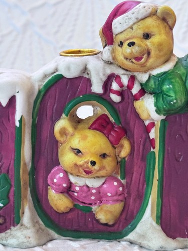 Candelabro de Navidad de cerámica Bear Noel - Imagen 8 de 14