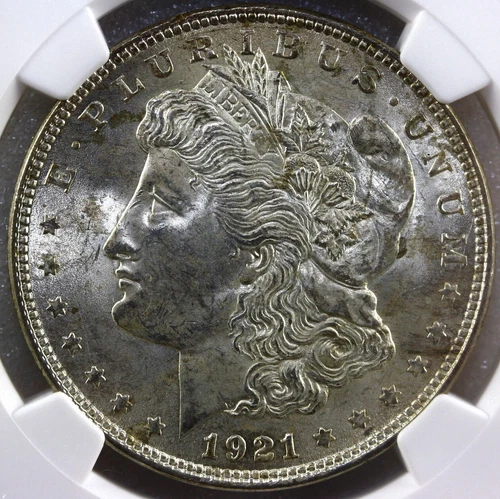 1921 Morgan Silver Dollar, NGC MS 62