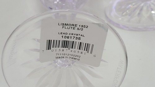 Waterford Mastercraft Lismore 1952 Flute Crystal Glasses Set of 2 - Picture 16 of 19