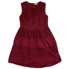 Altar'd State Dress Dark Red Lace Cocktail Sleeveless Party Christmas Large