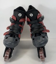 QUEST Moulded Inline Skates Adult Grey And Red Size UK 6 EU 39
