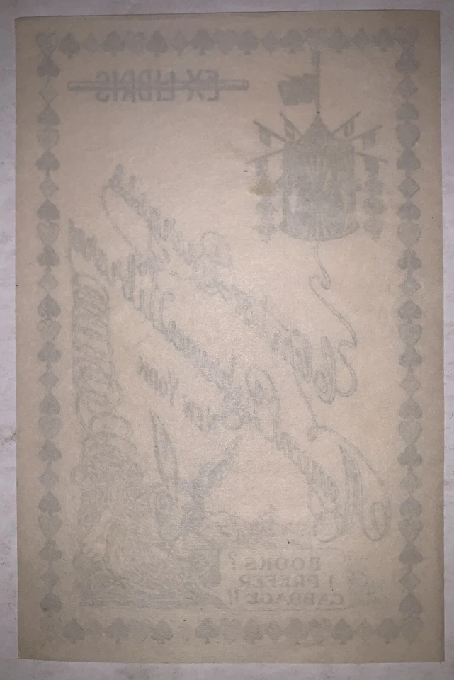 ORIGINAL CLINTON BURGESS BOOKPLATE, EX-LIBRIS, MAGIC COLLECTIBLE, MAGICIAN - Image 3 of 3